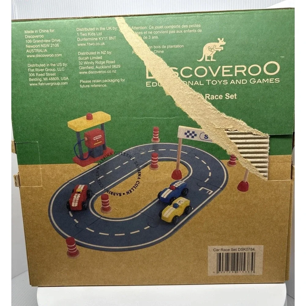 Plantation Wood Car Race Set DISCOVEROO‎ Educational Toys & Games NEW 3+ Years